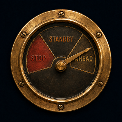 Helm status gauge pointed to AHEAD