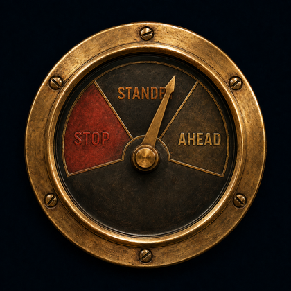 Helm status gauge pointed to STANDBY